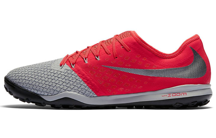 Nike Nike ZOOM PHANTOMX 3 PRO TF Soccer Shoes Men's Low Top Gray/Red