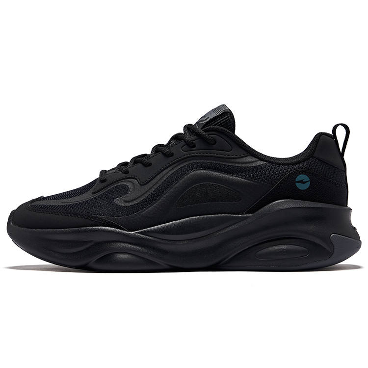 Erke Phoenix Perched On The Platane Abrasion Resistant Breathable Low top Casual Shoes Men's Jet Black