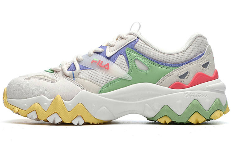FILA Fellow European Edition 2 Synthetic Leather Low top Casual Shoes Women's White Green Purple