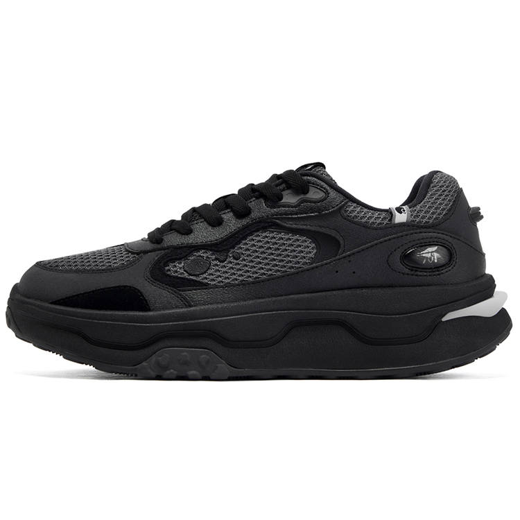 361° Peach Crisp Slip Resistant, Abrasion Resistant, Breathable Low top Casual Shoes Men's Black Charcoal Gray