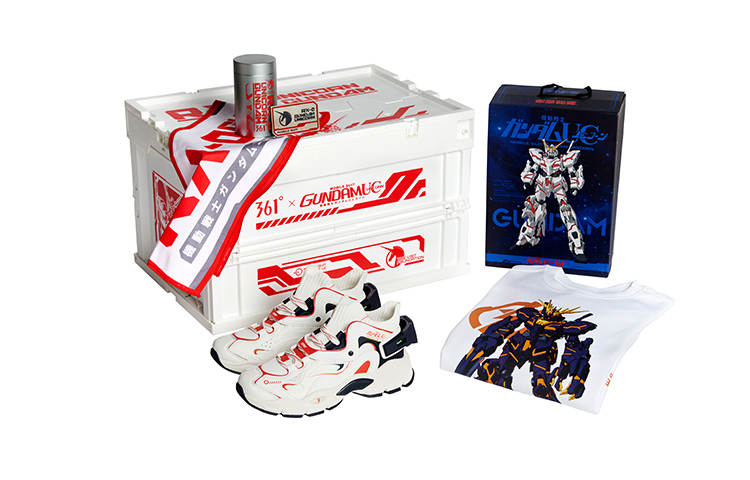 361° Gundam Unicorn Gift Box Comfortable Cushioning Abrasion Resistant Balance Low top Sports Casual Shoes Men's White