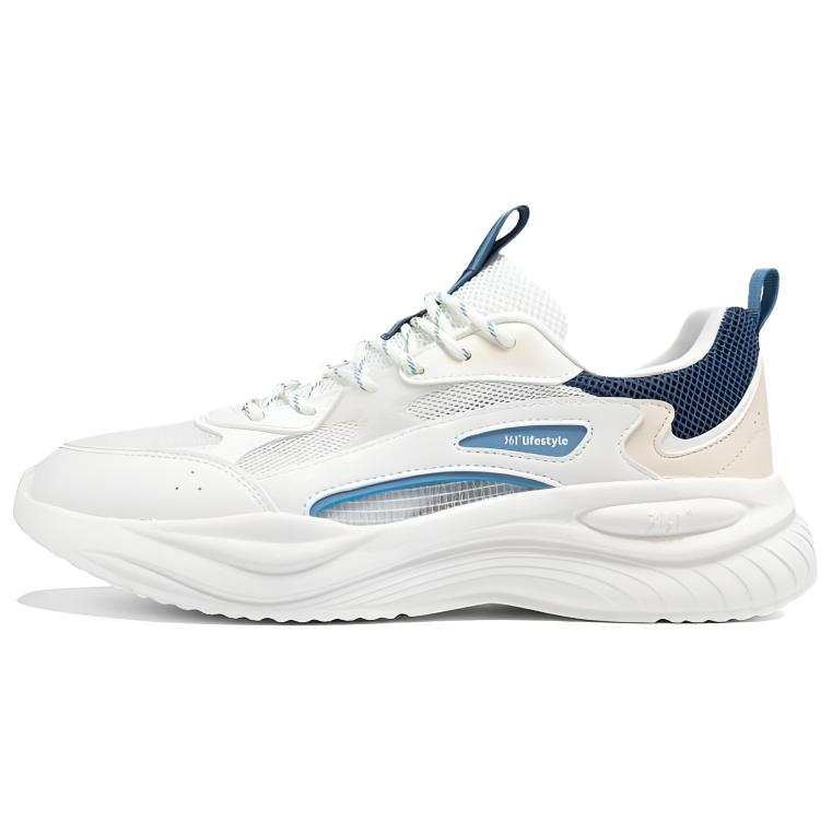 361° Cushioning Breathable Lightweight Low top Casual Shoes Men's White Blue