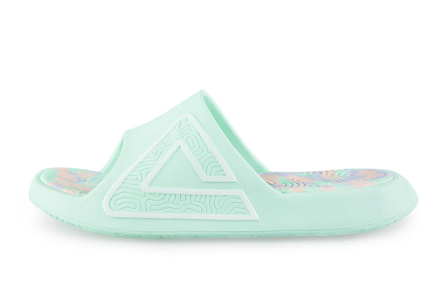 PEAK Tai Ji1.0 EVA Quiet Slip Resistant Abrasion Resistant Cushioning Slide Slippers Unisex Green And Green