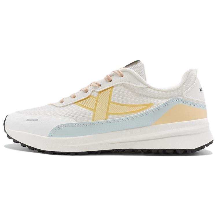 XTEP Abrasion Resistant Breathable Low top Casual Shoes Women's White Yellow Blue