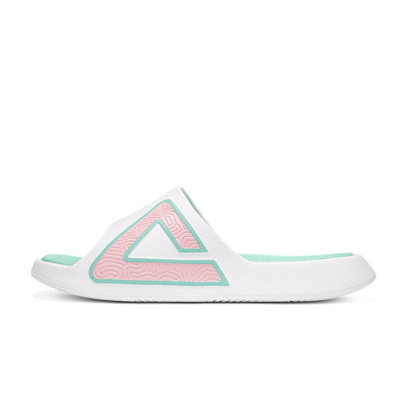 PEAK Taichi Classic Slippers Slide Slippers Unisex White Lake Green