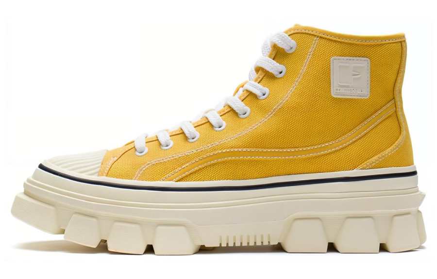 Li-Ning Li Ning CF Tracing Slip Resistant Abrasion Resistant Support High top Sports Casual Shoes Unisex Yellow