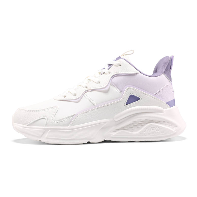 361° Comfortable And Versatile, Fleece Lined Slip Resistant Thermal Low top Casual Shoes Women's White Purple