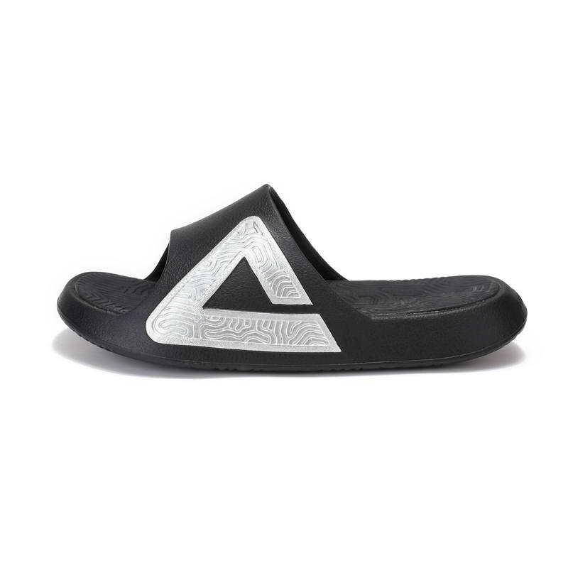 PEAK PEAK Slide Slippers Unisex Black Silver