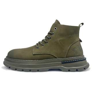 KYMOOU Fleece Lined, Fashion Versatile Short Combat Boots Men's