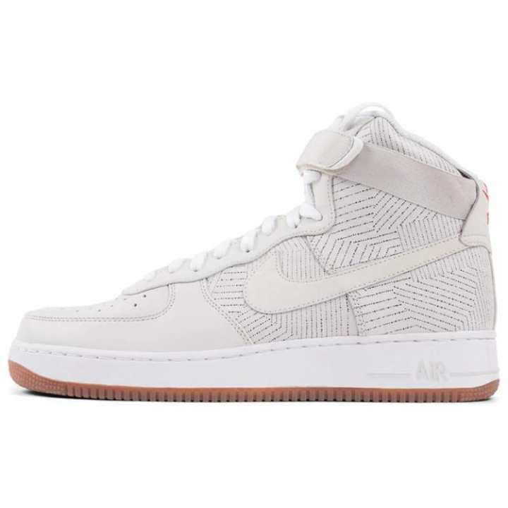 Nike Nike Air Force 1 Premium Slip Resistant Abrasion Resistant Mid top Casual Shoes Men's Ecru