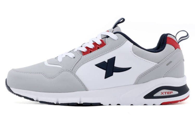 XTEP Cushioning Slip Resistant Abrasion Resistant Low top Casual Shoes Men's Gray Blue