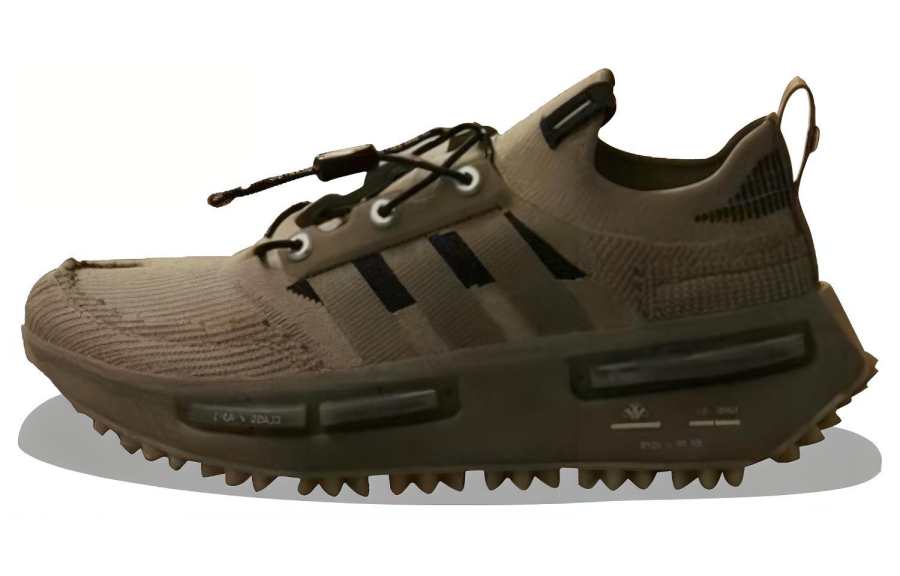 Adidas Originals x HAMCUS NMD S1 Slip Resistant Abrasion Resistant Low top Casual Shoes Unisex Gray Green Black