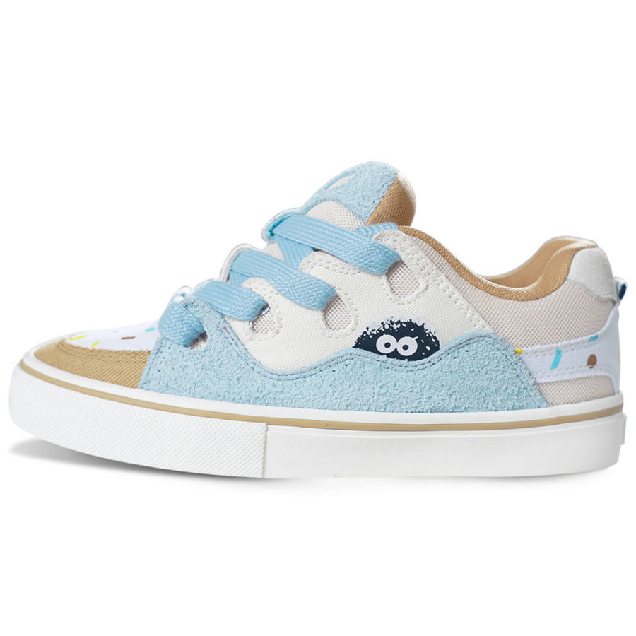 Ollieskate Suede Cushioning Slip Resistant Abrasion Resistant Low top Casual Shoes Unisex White Blue Brown