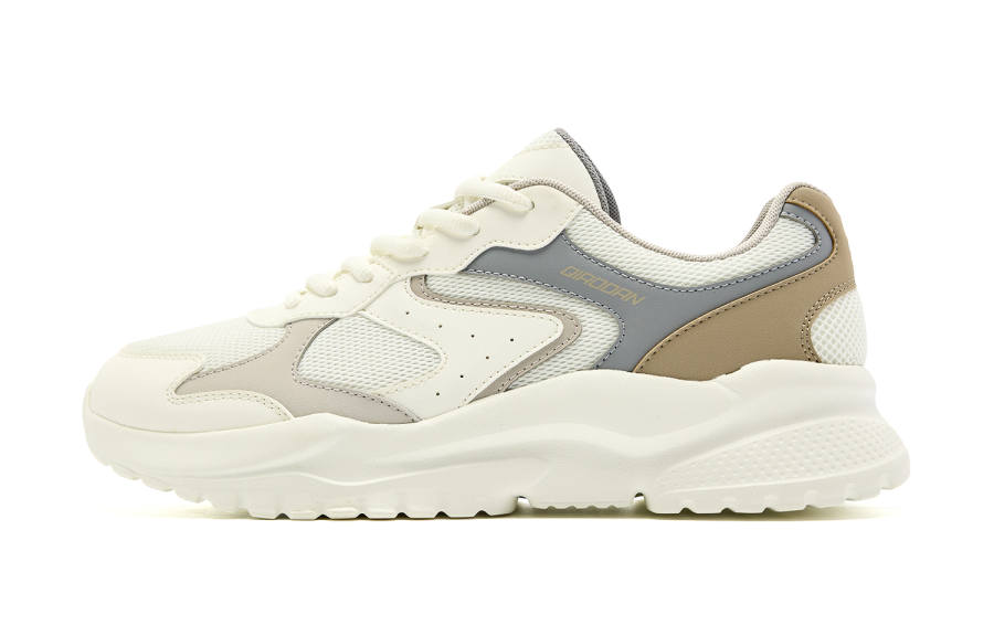 QIAODAN Millennial Generation Slip Resistant Abrasion Resistant Low top Casual Shoes Men's White Gray