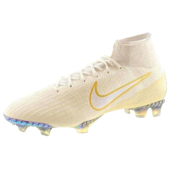 Nike Nike Mercurial Superfly 6 Slip Resistant Abrasion Resistant Soccer Shoes Unisex White