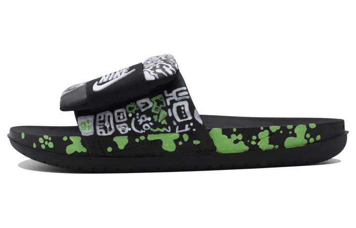 Nike Nike Offcourt Adjust Slide Quiet Slip Resistant Abrasion Resistant Slide Slippers Unisex Black Green