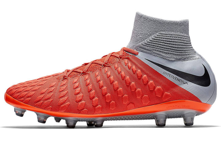 Nike Nike AG Artificial Ground Cushioning Slip Resistant Abrasion Resistant Soccer Shoes Men's Orange Gray