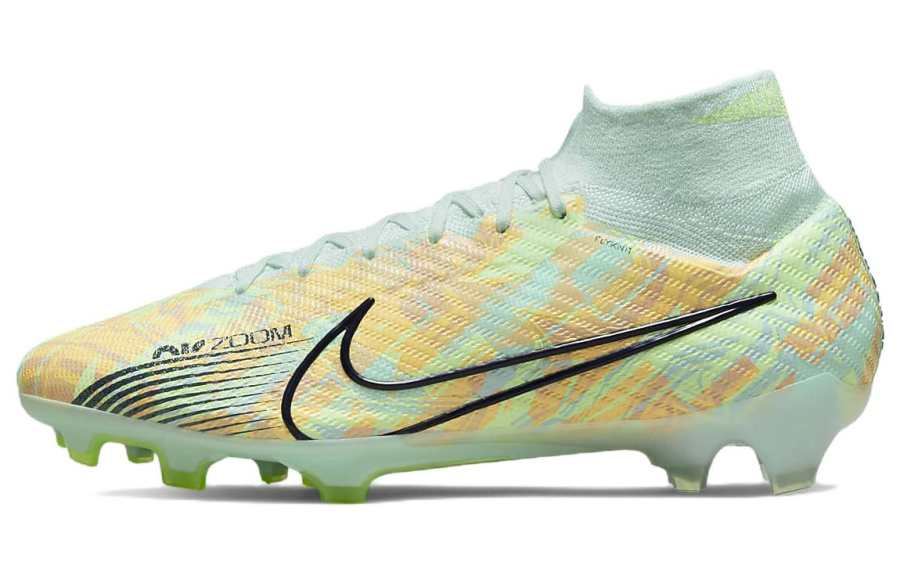 Nike Nike Mercurial Superfly 9 FG Firm Ground Cushioning Slip Resistant Abrasion Resistant Soccer Shoes Men's Green Yellow