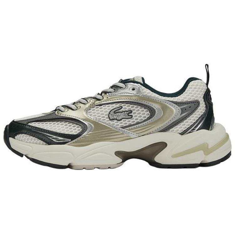 LACOSTE Breathable And Lightweight Low top Casual Shoes Women's Dark Green