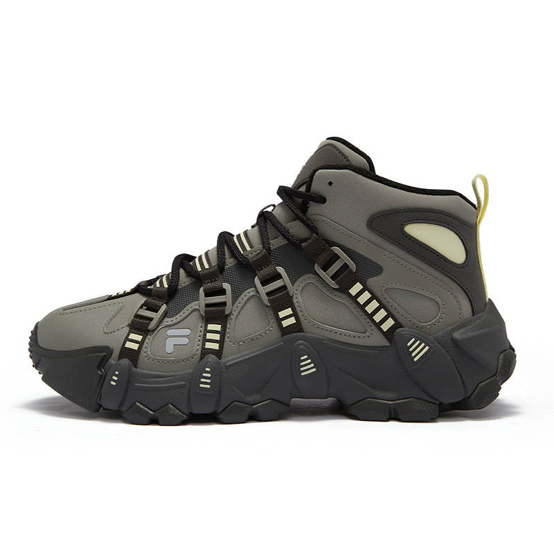 FILA FUSION EXOCET Mountains Shoes Mid top Casual Shoes Men's Green Gray