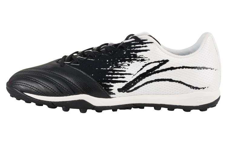 Li-Ning Li Ning Artificial Turf AG Artificial Ground Slip Resistant Abrasion Resistant Soccer Shoes Men's White Black