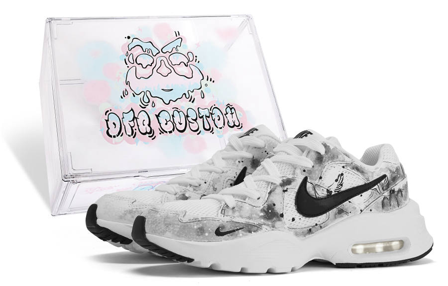 Nike Nike Air Max Fusion Da Vinci Custom, Box, Ink Drops Lightweight Low top Casual Shoes Women's