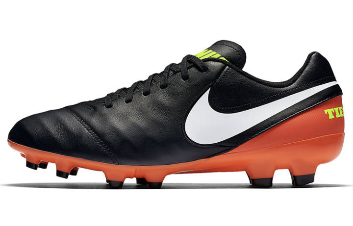 Nike Nike Tiempo Genio 2 FG Firm Ground Soccer Shoes Men's Black Orange
