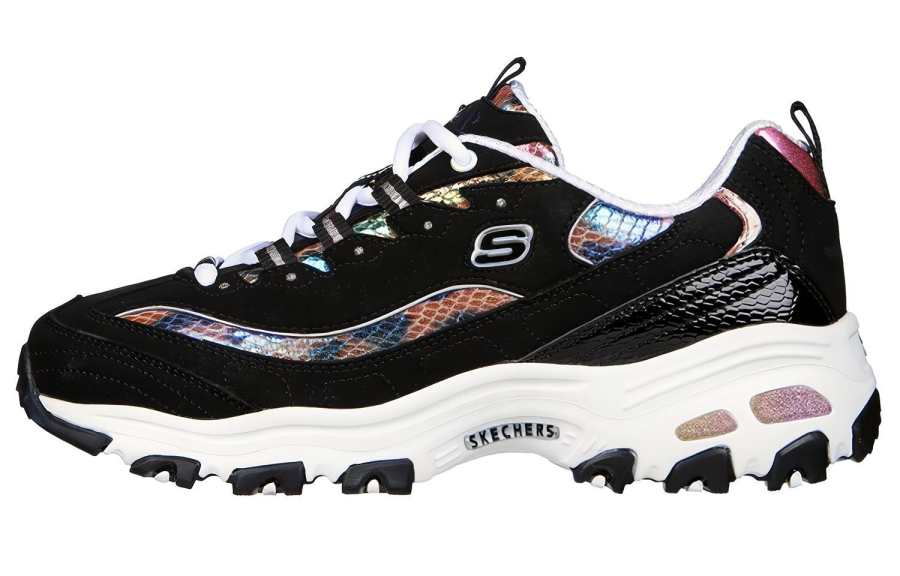 Skechers D'Lites Leather 'Black Multi' Women's