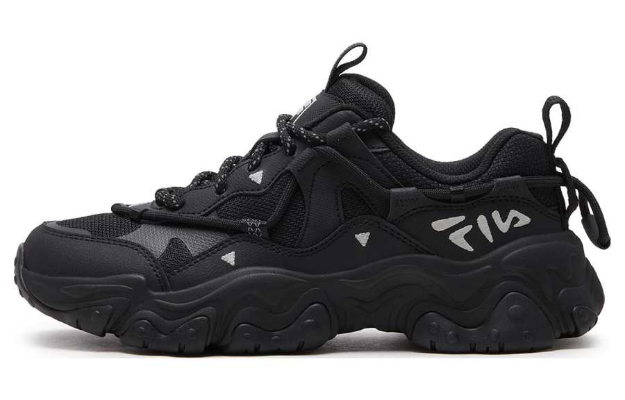 FILA Cat Paw 5 Breathable Lightweight Height Increasing Low top Casual Shoes Women's Black