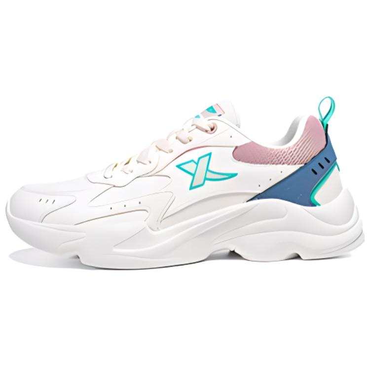 XTEP Vintage Non Slip And Waterproof Low top Casual Shoes Women's White Green
