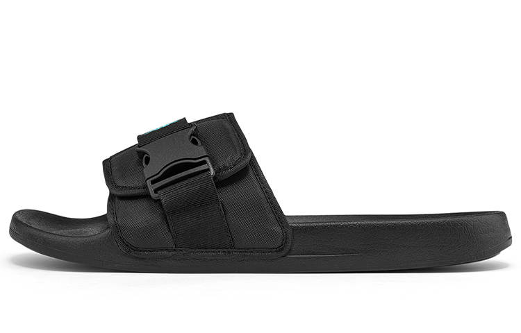 Kappa Kappa Tag Slide Slippers Unisex Black