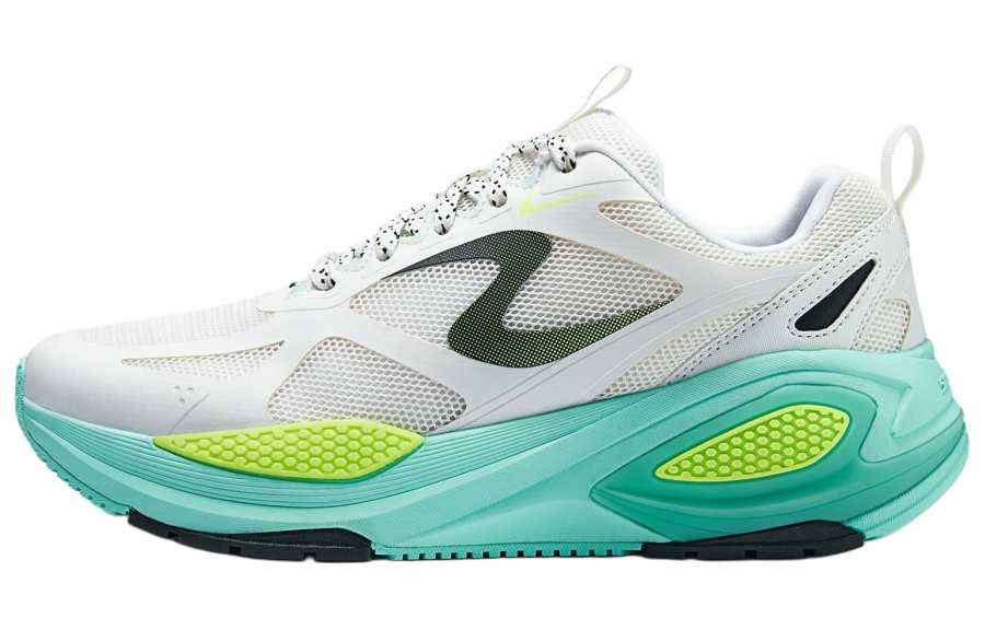 Skechers PU, Mesh Cushioning Abrasion Resistant Breathable Low top Casual Shoes Men's White Green