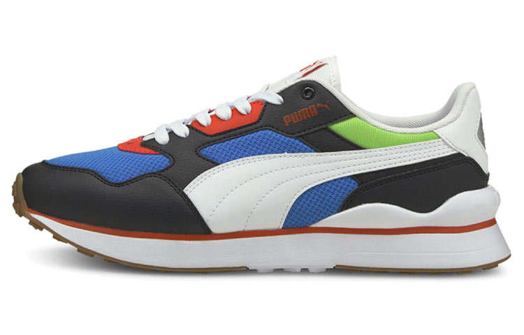 PUMA R78 Futr Low Top Running Shoes Black/White/Blue