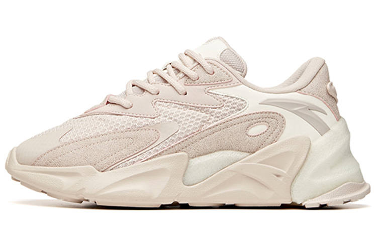 Anta Pulse Textile, Synthetic Leather Non Slip And Waterproof Breathable Low top Casual Shoes Women's Lotus Gray