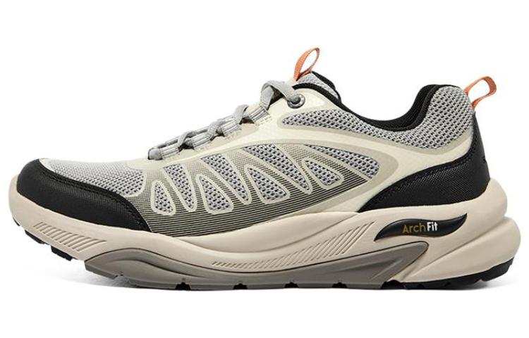 Skechers Arch Fit Calvera Textile, Leather Low top Sports Casual Shoes Men's Light Gray