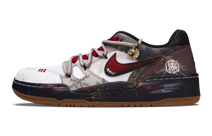 Nike Nike Full Force Ink Flame Stunning Slip Resistant, Abrasion Resistant, Breathable Low top Skateboard Shoes Men's Brown