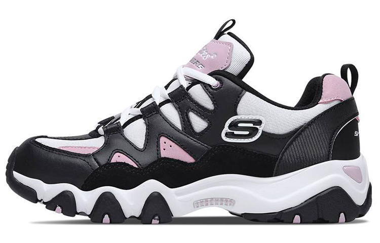 Skechers D'Lites 2.0 Low Top Running Shoes Black/Pink/White Women's