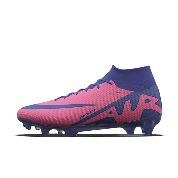 Nike Nike Mercurial Superfly 9 Slip Resistant Soccer Shoes Unisex Blue Purple