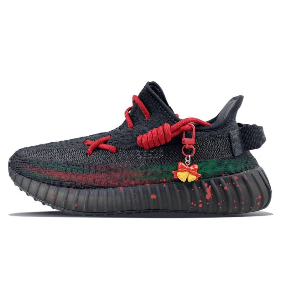 Adidas Originals Yeezy Boost 350 V2 Slip Resistant Slip Resistant Low top Casual Shoes Unisex Black Red