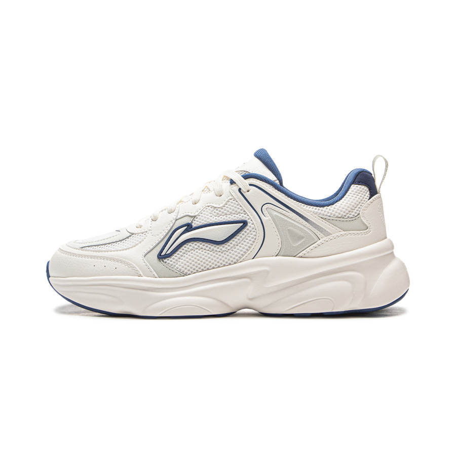 Li-Ning Li Ning Milk Coconut Cushioning Height Increasing Rebound Low top Chunky Sneakers Men's White Gray Blue