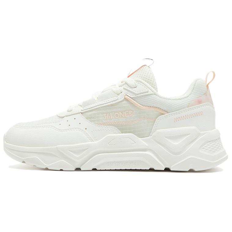 361° Comfortable And Breathable Cushioning, Wear Resistant Low top Casual Shoes Women's White Pink