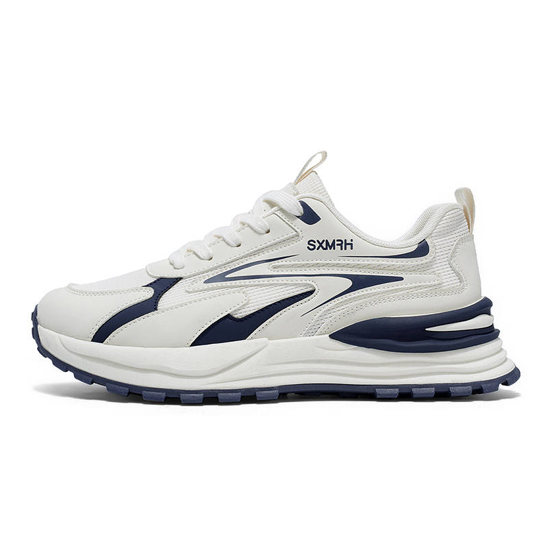 Binary Binary Cushioning Breathable Low top Casual Shoes Men's Beige Blue