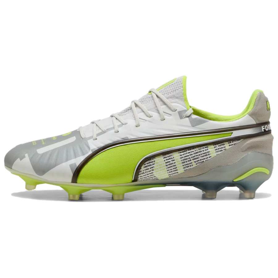 PUMA AG Artificial Ground FG Firm Ground Abrasion Resistant Soccer Shoes Men's Gray Green