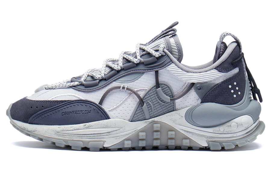Li-Ning Li Ning CF Star Track Trendy Cushioning Low top Sports Casual Shoes Men's Microcrystalline Gray