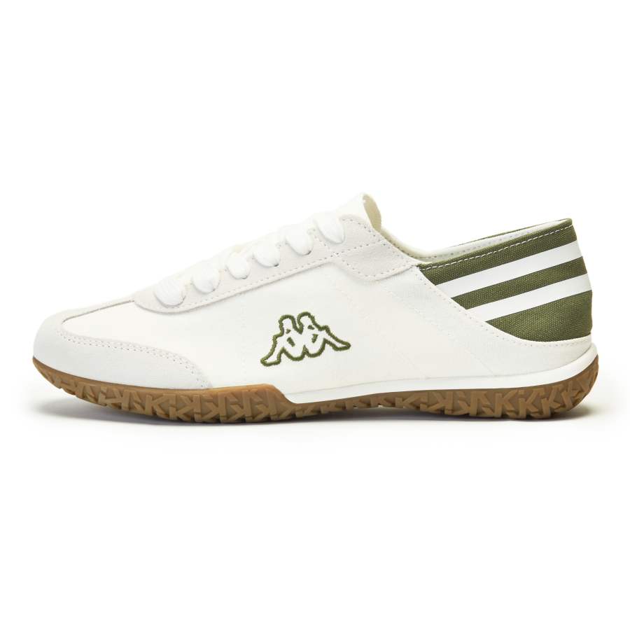 Kappa Fabric Wear resistant And Lightweight Low top Casual Shoes Unisex White Green