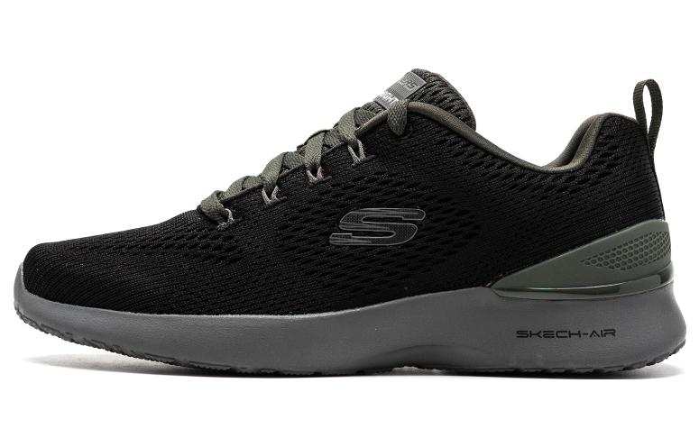 Skechers Skech Air Dynamight Cushioning Breathable Cushioning Breathable Low top Casual Shoes Men's Black Gray