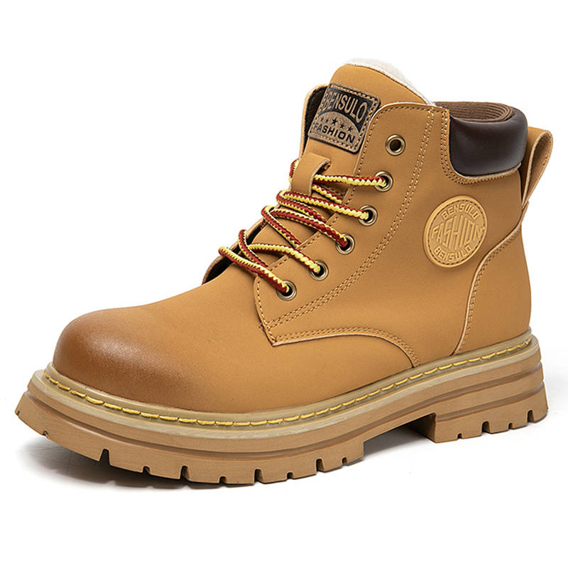 BIANSULONG Short Combat Boots Unisex Desert Yellow
