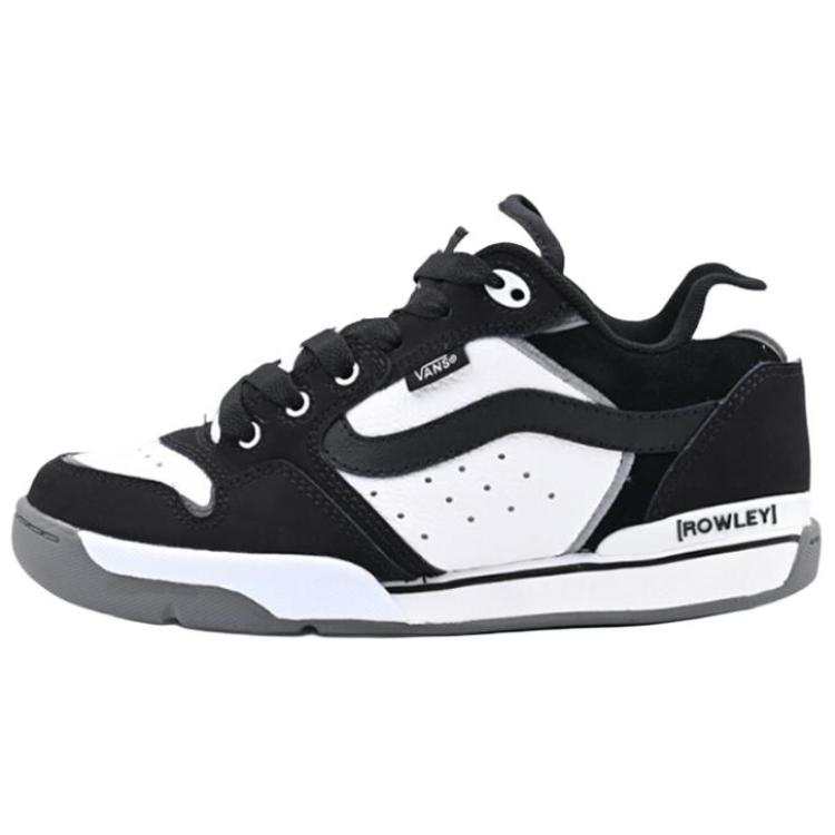 Vans Rowley Abrasion Resistant Low top Casual Shoes Unisex Black White