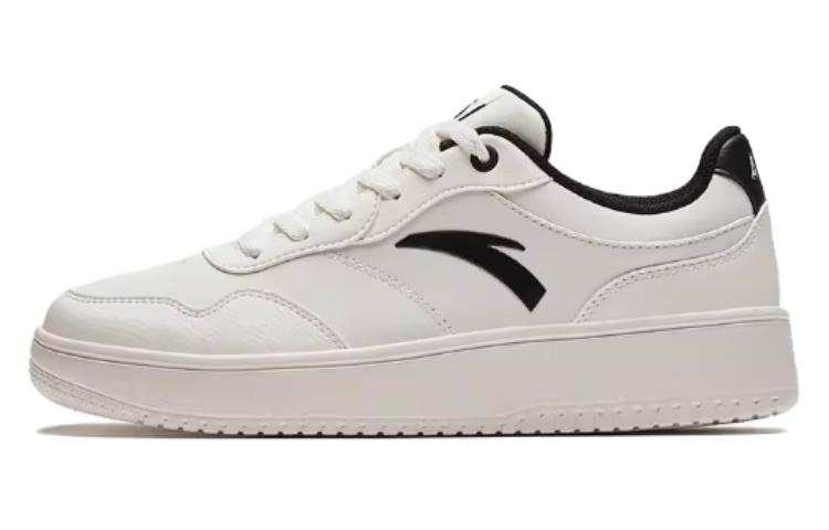 Anta Breathable Abrasion Resistant Low top Casual Shoes Men's White Black