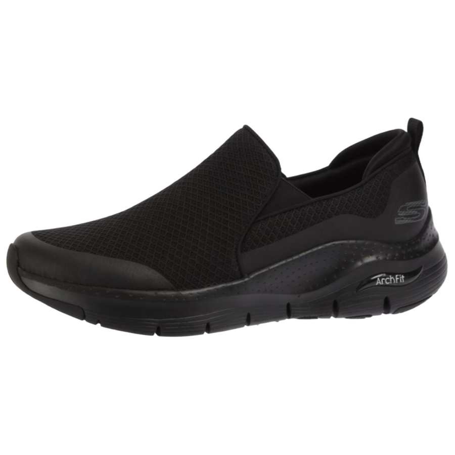 Skechers Arch Fit Mesh Comfortable Breathable Low top Casual Shoes Men's Black